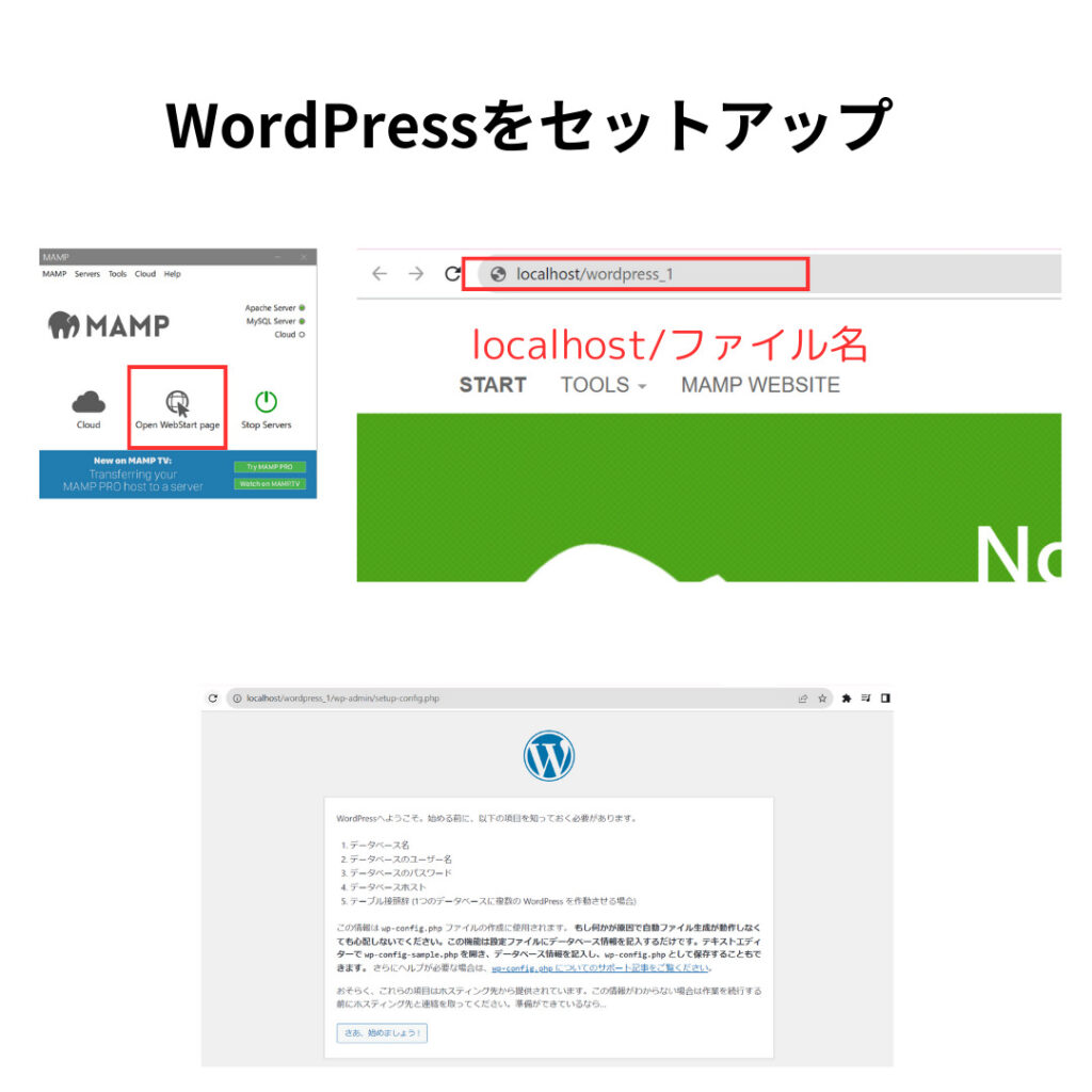 MAMP WordPress 複数